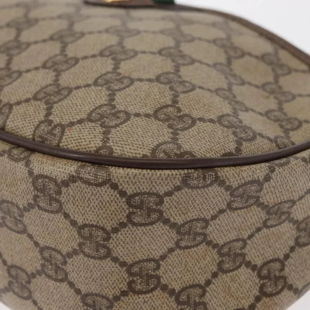 GUCCI GG Supreme Web Sherry Line Bag PVC Beige Gold 89 02 077 Auth 156280 - Picture 5 of 16